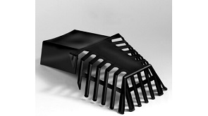Bladvanger pe (bereklauw) 80 X 100 mm zwart