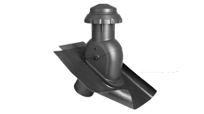 Universele dakdoorvoer zwart Ø 125 mm